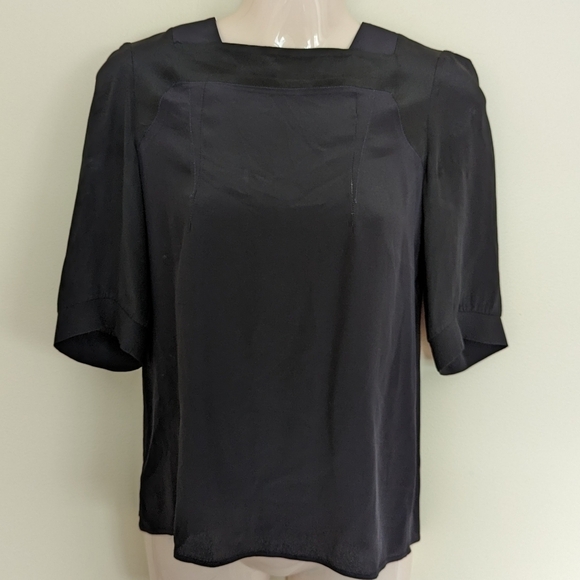 Marni square neck silk blend blouse short sleeve 38 small - Picture 3 of 15